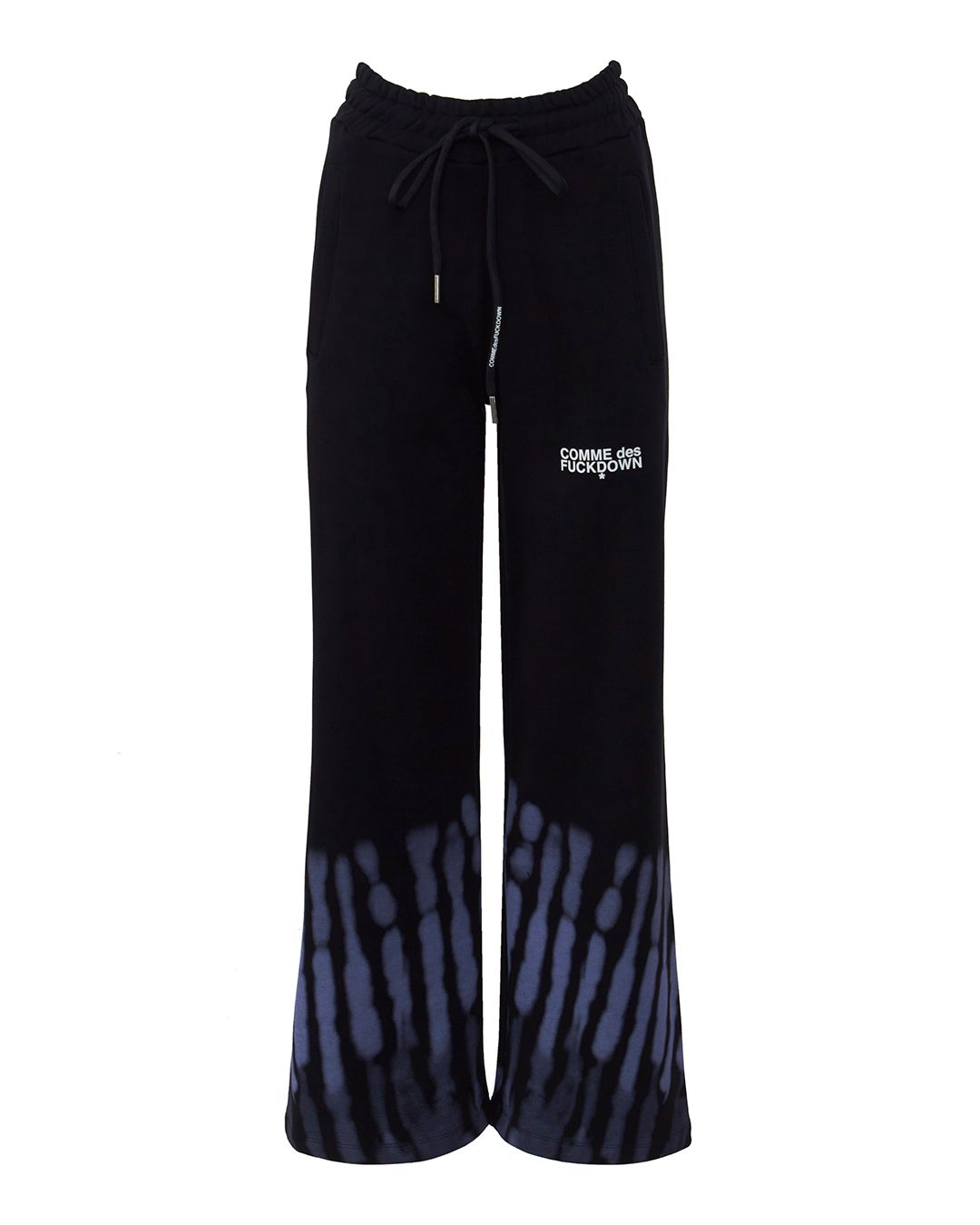 Abstract Print Palazzo Pants with Bold Logo