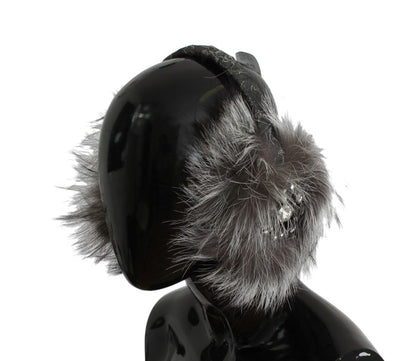 Elegant Fur and Crystal Ear Muffs