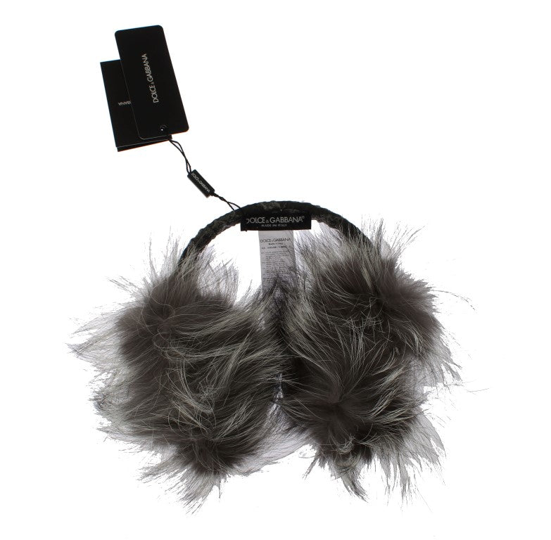 Elegant Fur and Crystal Ear Muffs