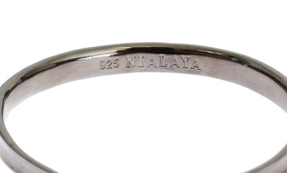 Elegant Rhodium Silver Bangle