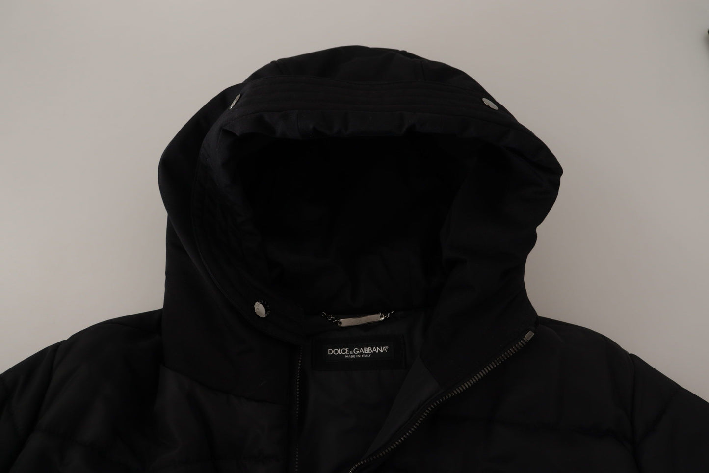 Elegant Black Hooded Parka Winter Jacket