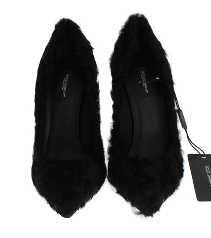 Elegant Pumps in Luxe Xiangao Fur Leather