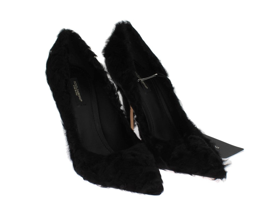 Elegant Pumps in Luxe Xiangao Fur Leather