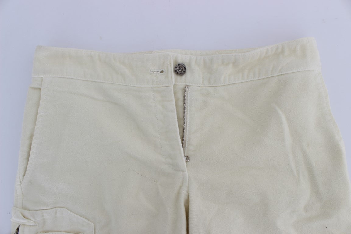 Beige Capri Cropped Chic Pants