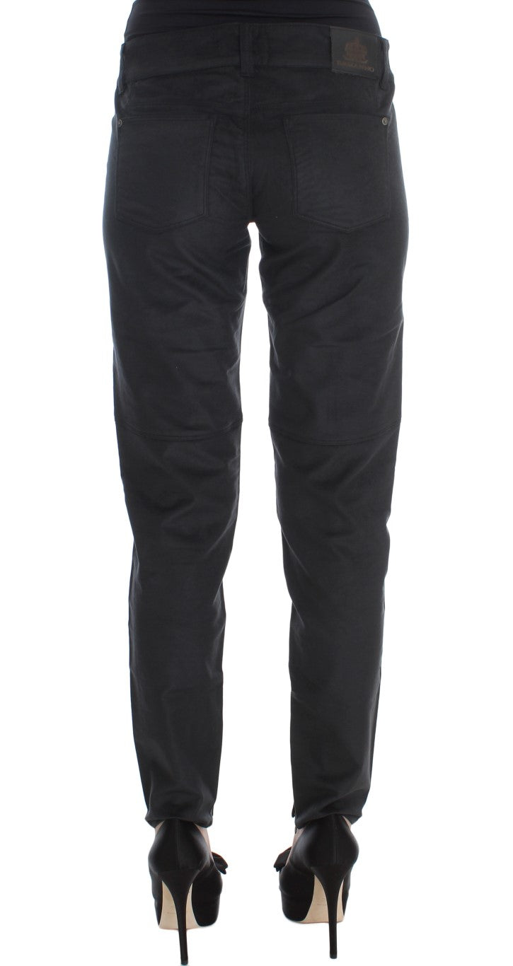 Chic Black Regular Fit Trousers