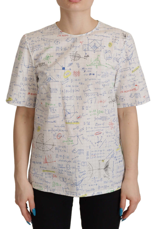 Algebra Print Round Neck Cotton Tee