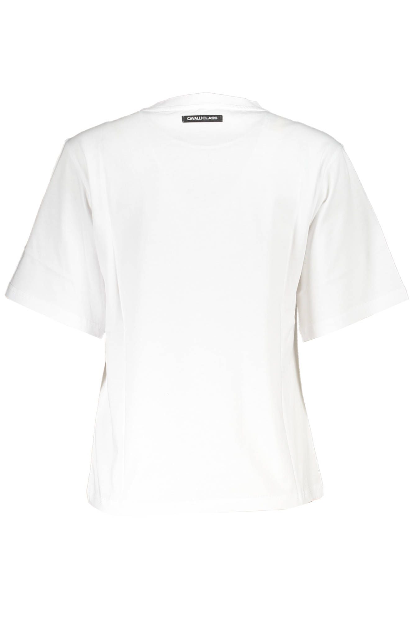 Chic White Printed Cotton Tee with Designer Flair