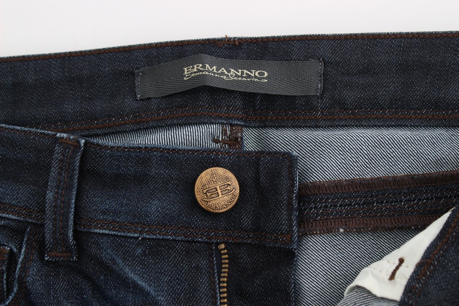 Ermanno Scervino Chic Dark Blue Skinny Jeans