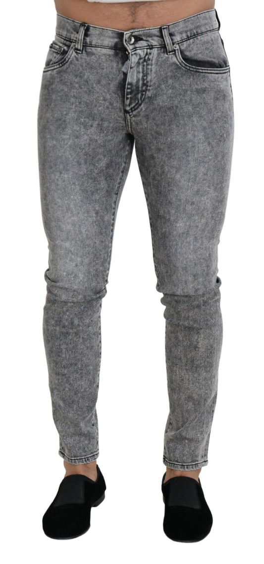 Chic Slim Fit Gray Denim