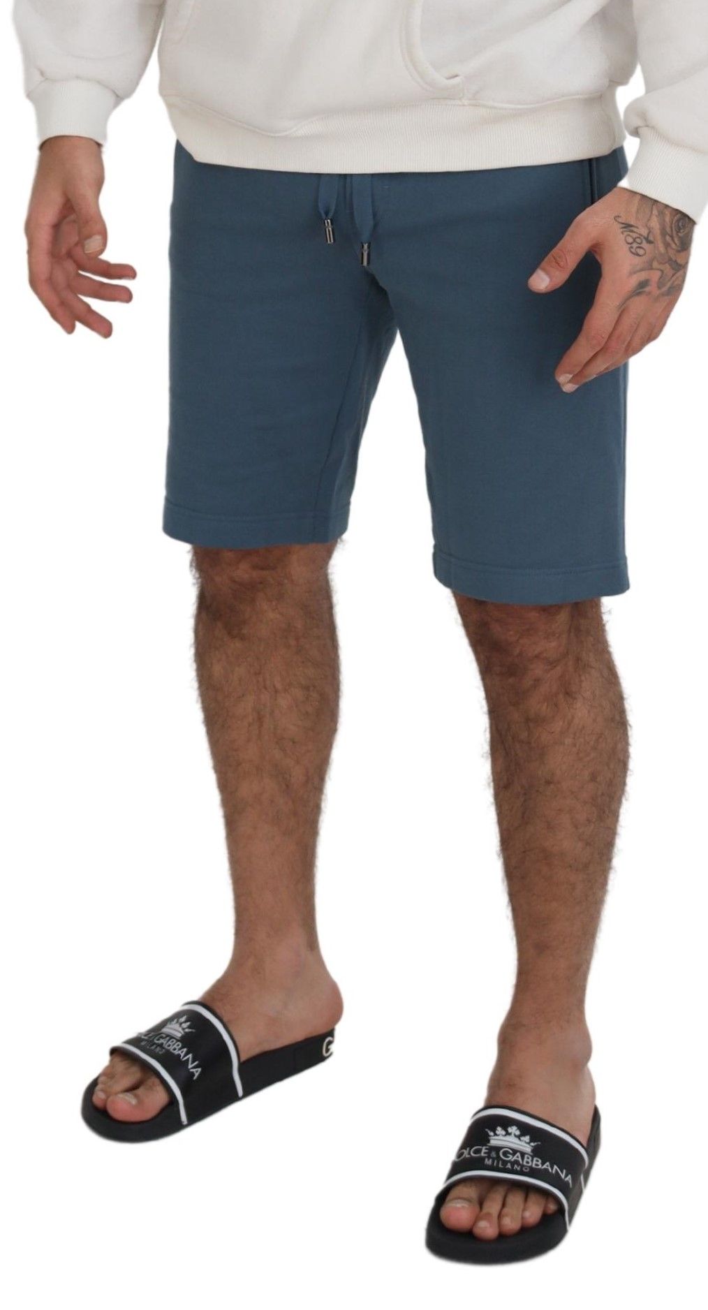 Elegant Blue Bermuda Shorts - Regular Fit