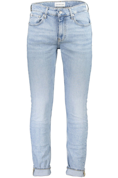 Light Blue Cotton Men Jeans