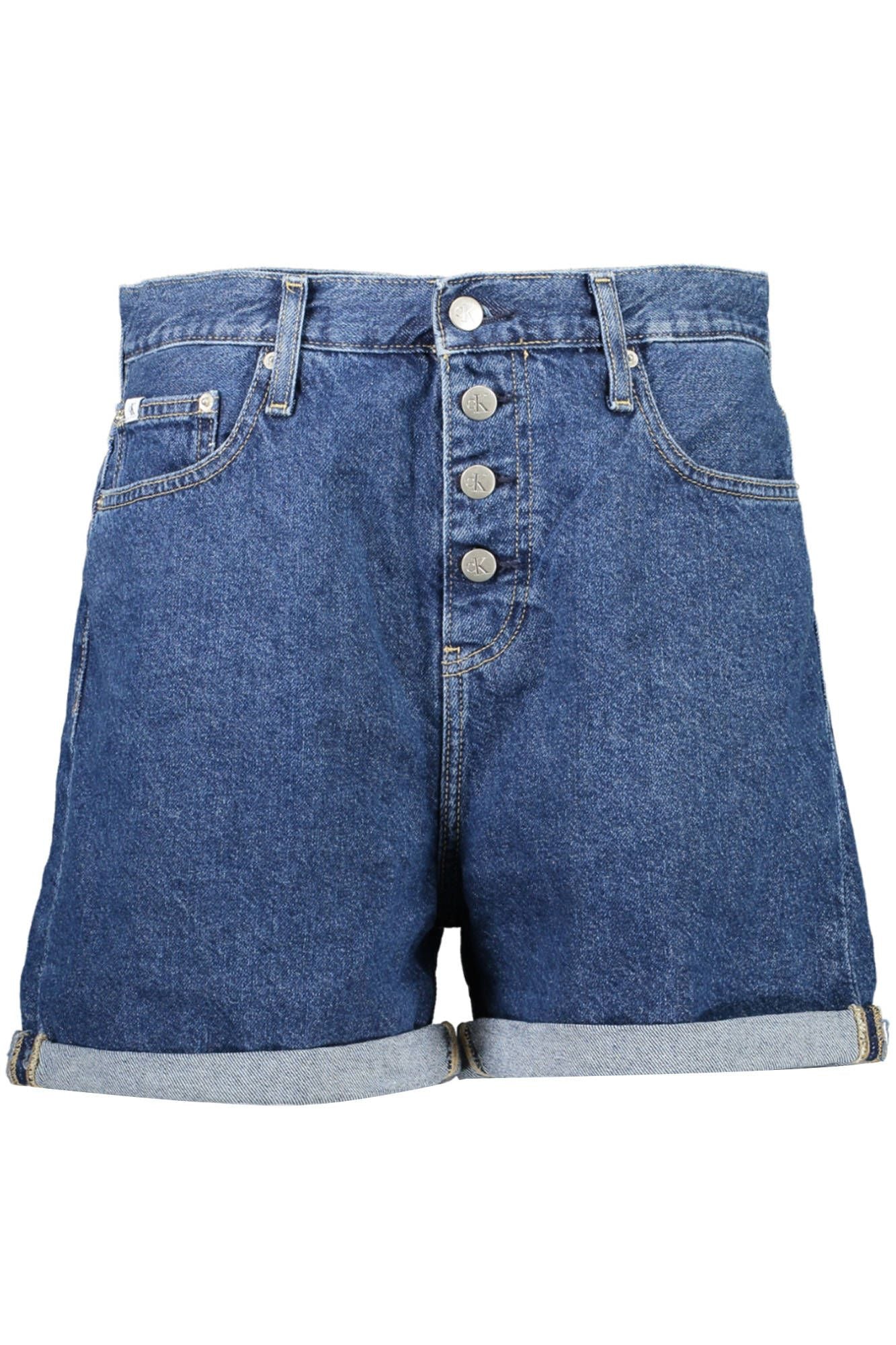 Blue Cotton Women Short