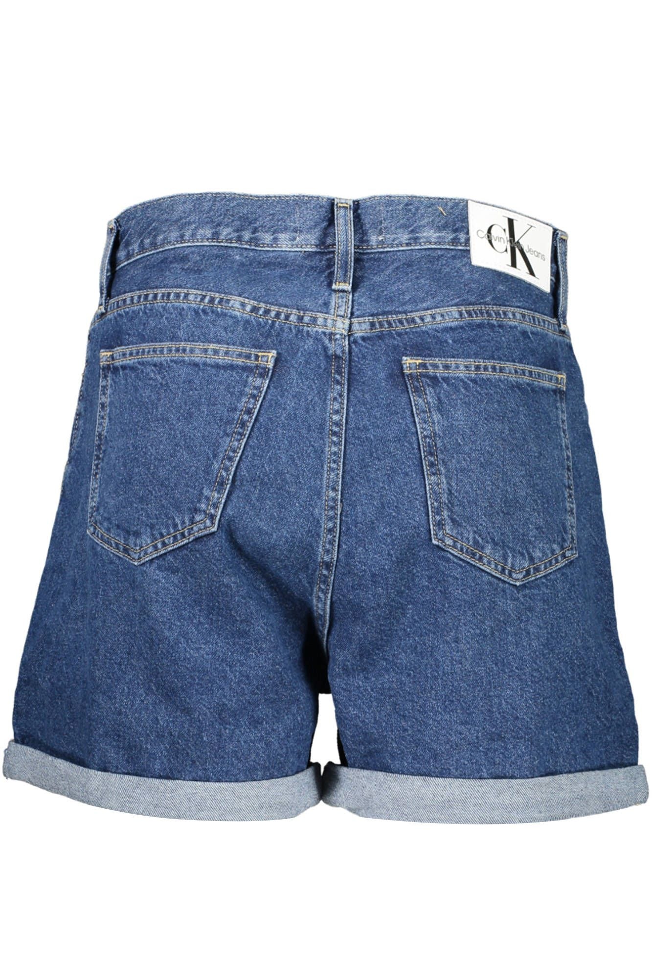 Blue Cotton Women Short