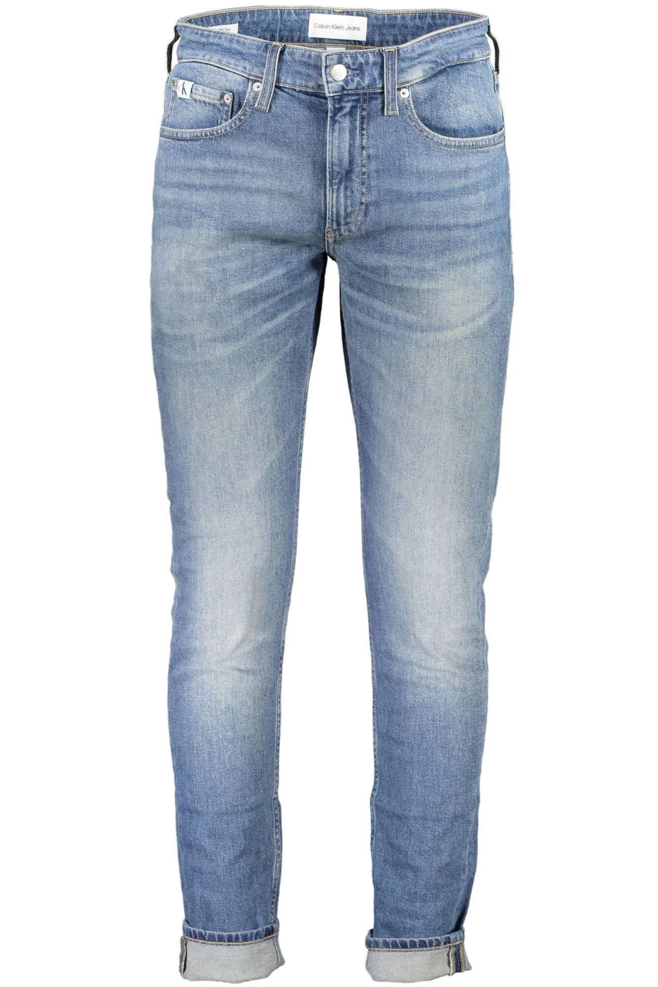 Blue Cotton Men Slim Jeans