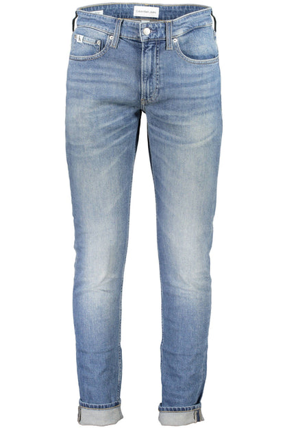 Blue Cotton Men Slim Jeans