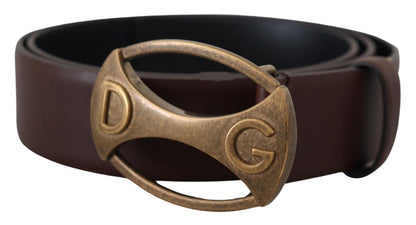 Elegant Leather Oval Buckle Belt