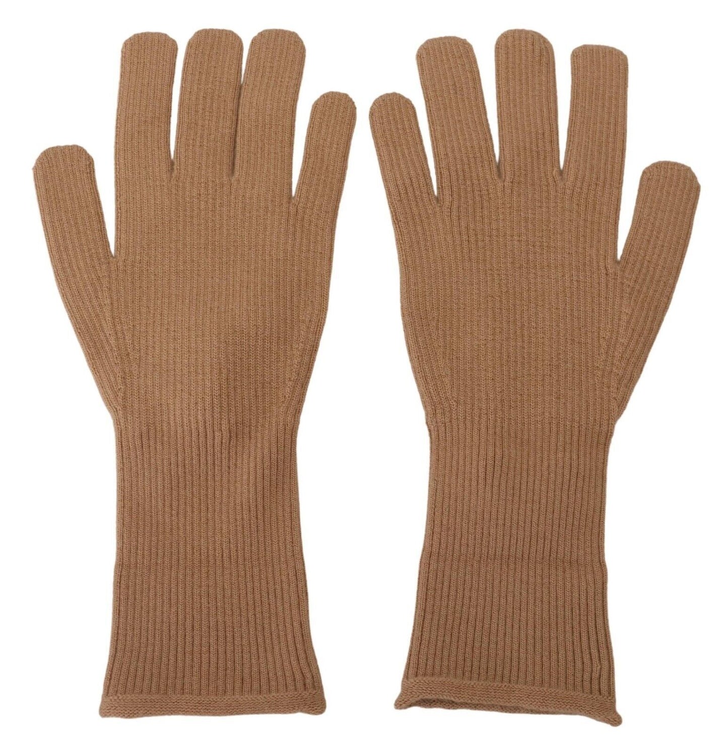 Elegant Beige Cashmere Winter Gloves