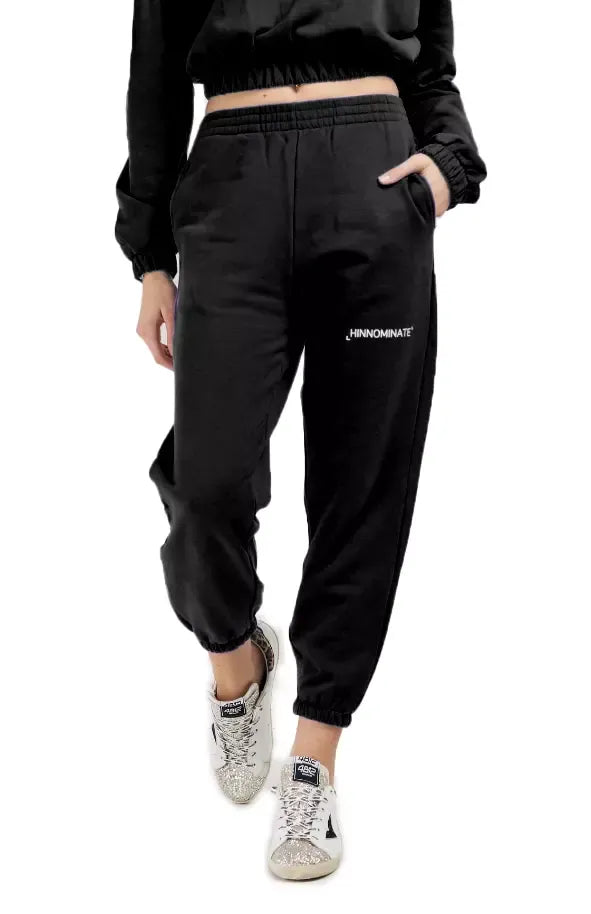 Elegant Cotton Sweatpants with Logo Detail