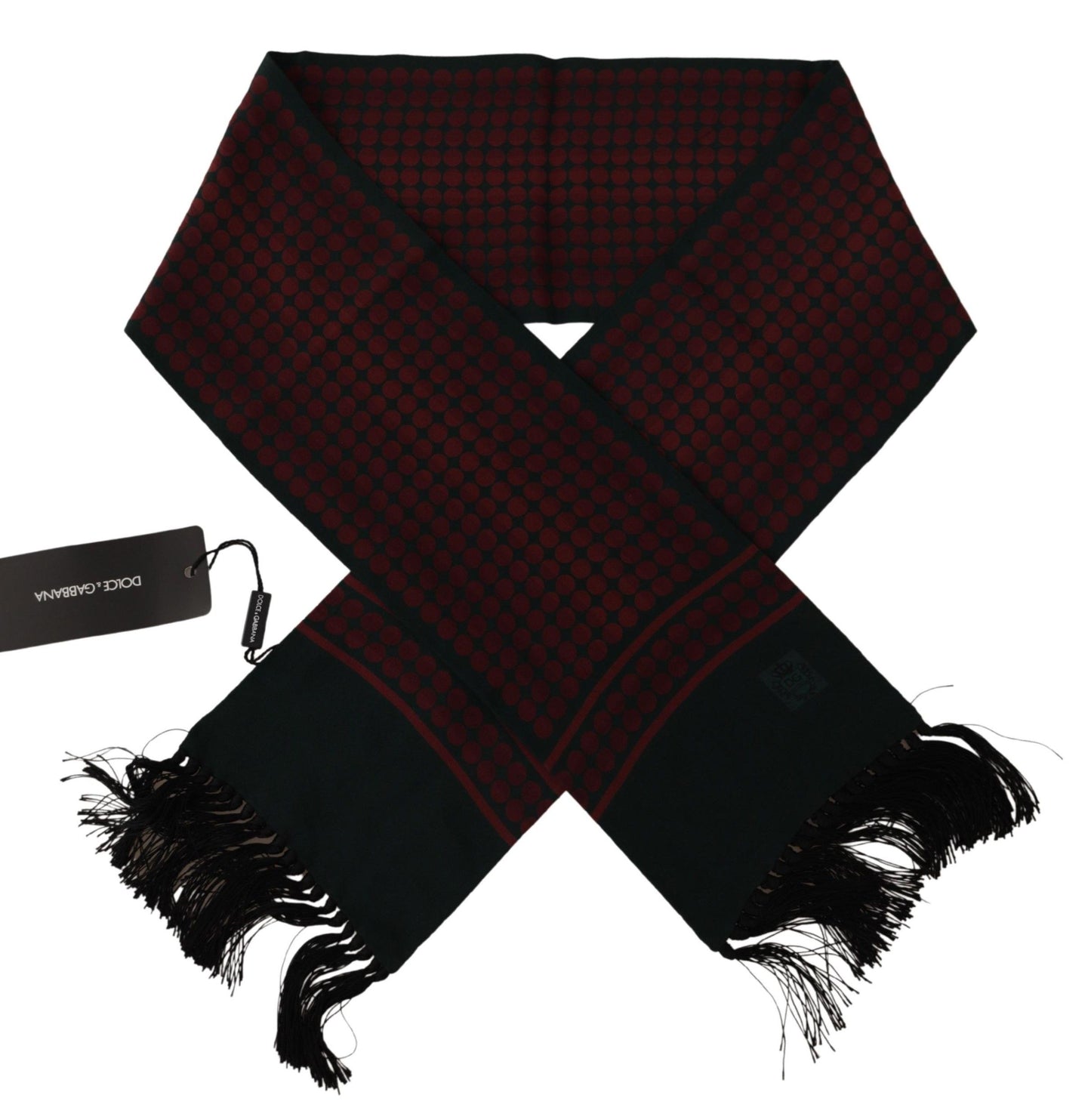 Elegant Red Silk Men's Scarf