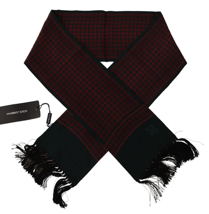 Elegant Red Silk Men's Scarf