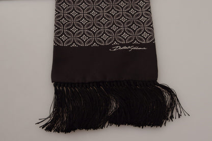 Elegant Silk Geometric Patterned Men's Scarf