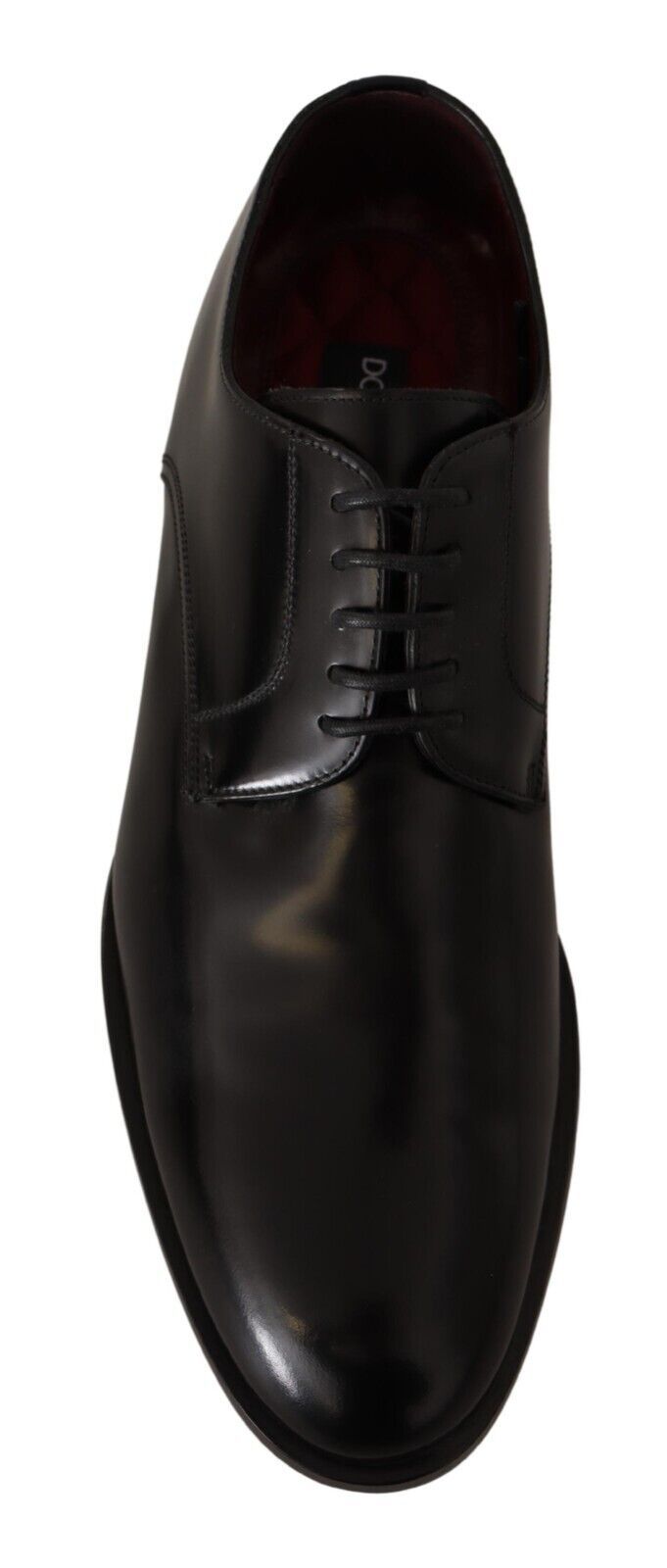 Black Leather Lace Up Formal Derby Shoes