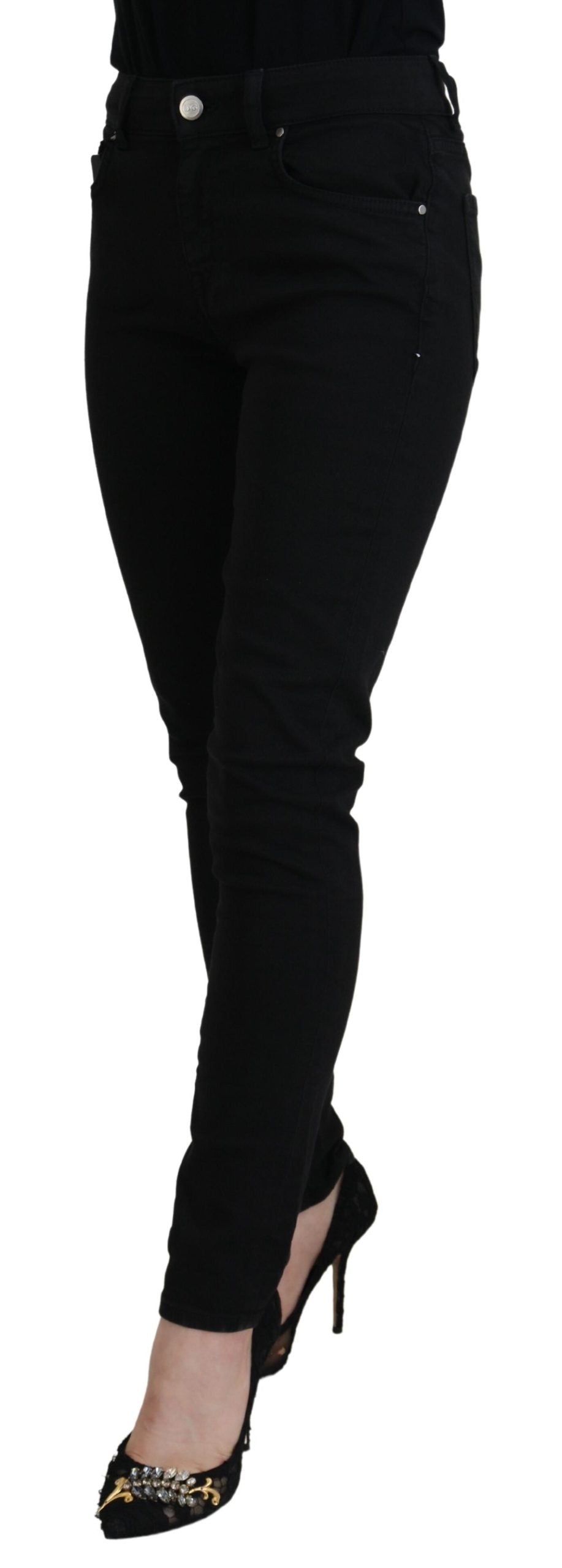 Elegant Black Denim Pants