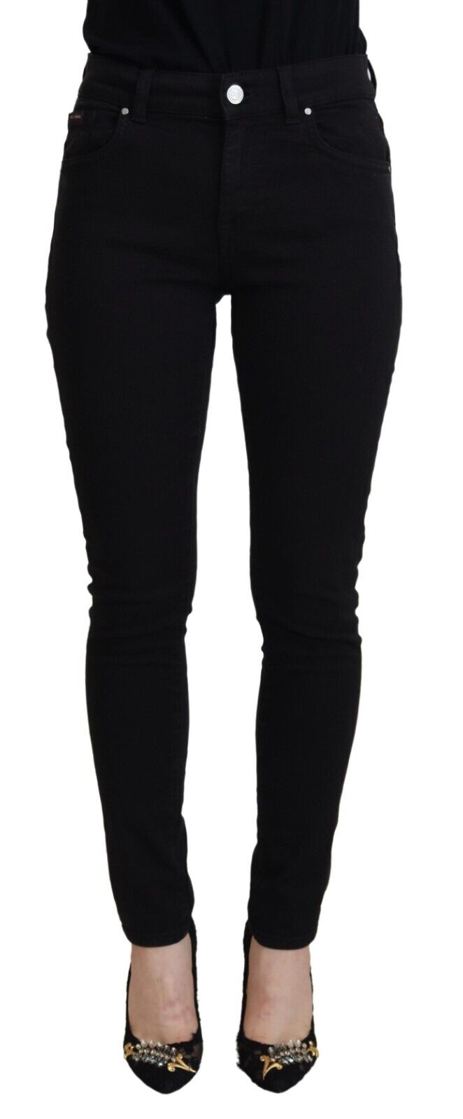 Elegant Black Denim Pants