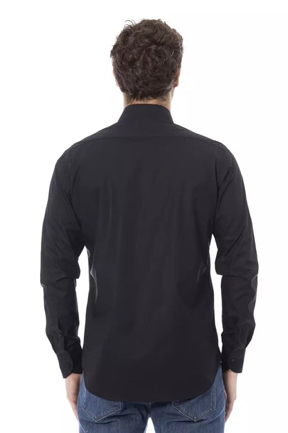 Black Cotton Men Shirt