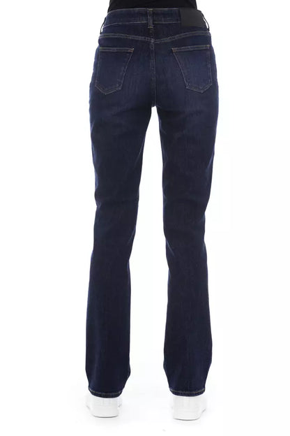 Blue Cotton Women Jeans