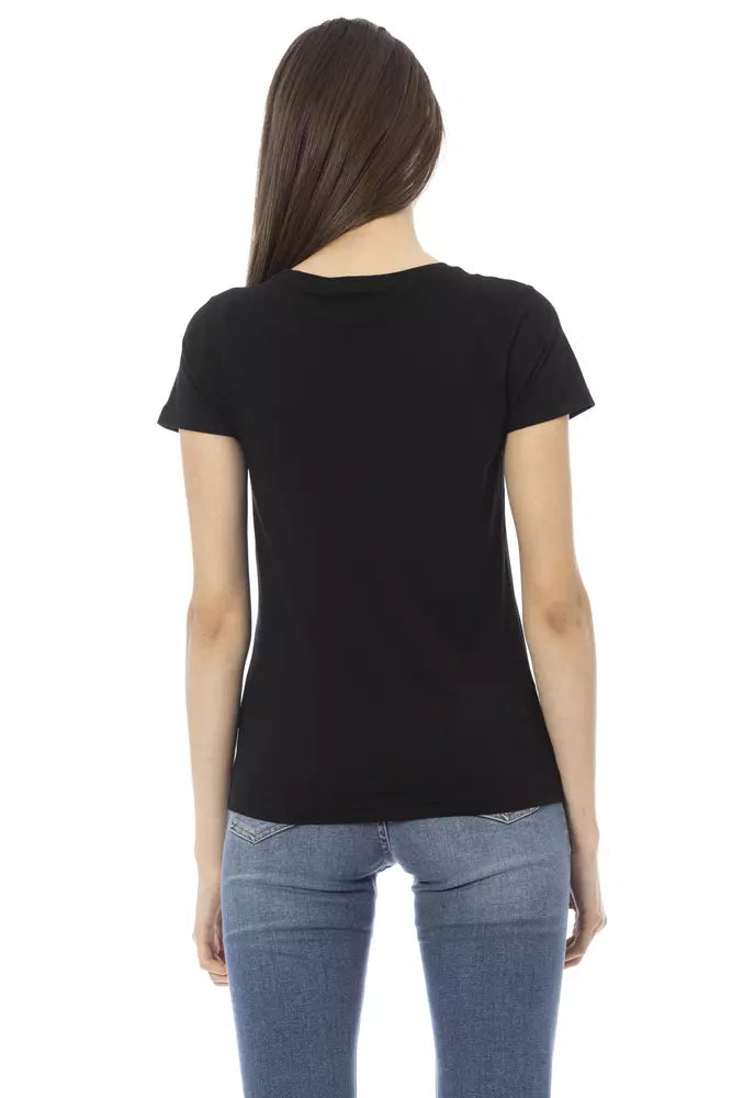 Black Cotton Women's Top