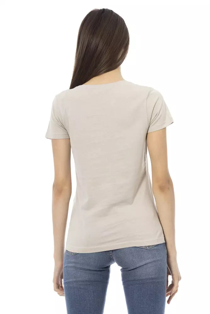 Beige Cotton Women Top