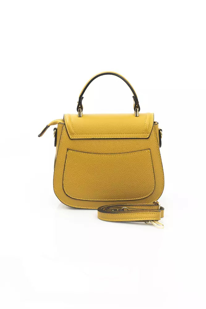 Yellow Leather Women Handbag