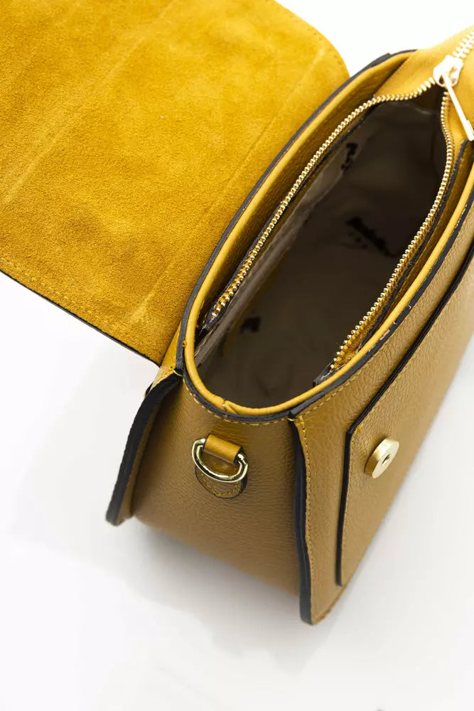 Yellow Leather Women Handbag