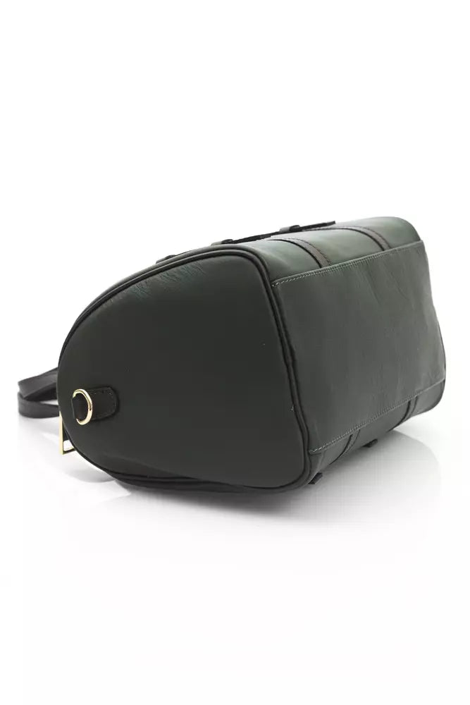 Green Leather Men Messenger Bag