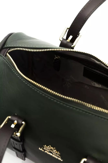 Green Leather Men Messenger Bag