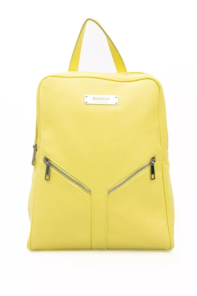 Sunshine Yellow Leather Backpack