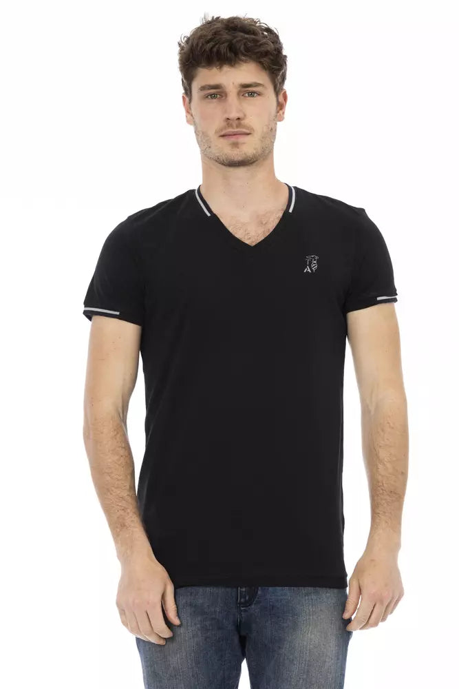 Black Cotton Men TShirt