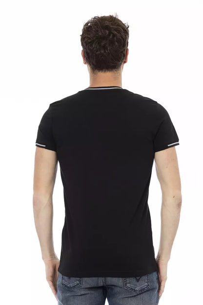 Black Cotton Men TShirt