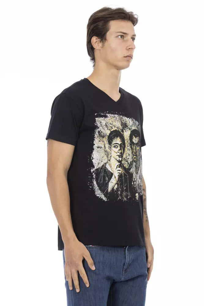 Black Cotton Mens TShirt