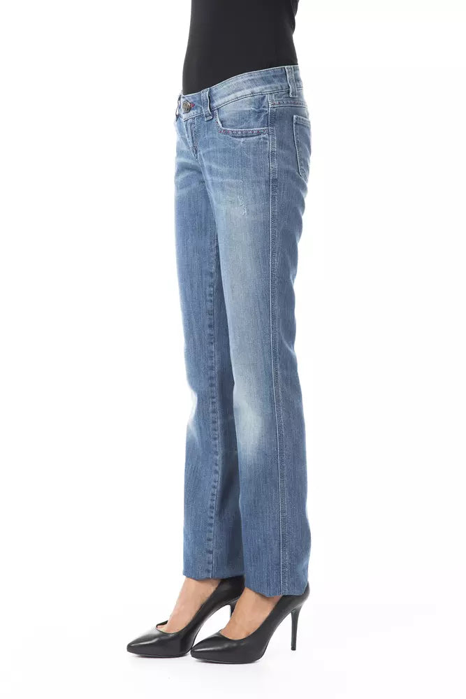 Blue Cotton Women Jeans