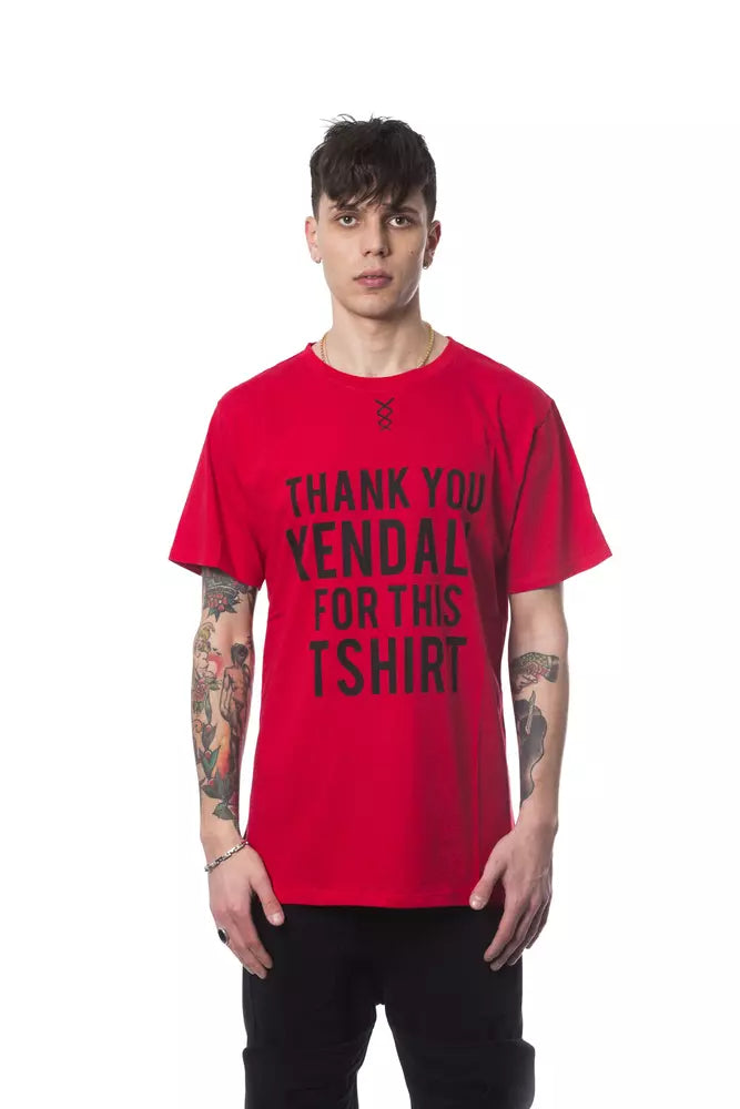 Red Cotton Men T-Shirt