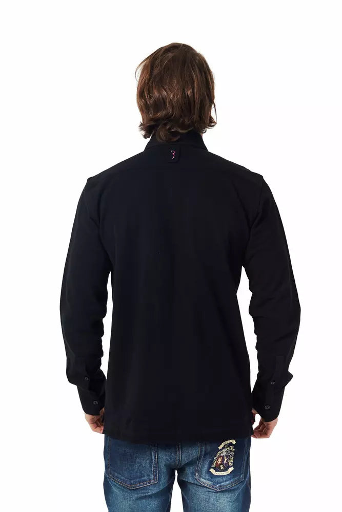 Black Cotton Men Shirt