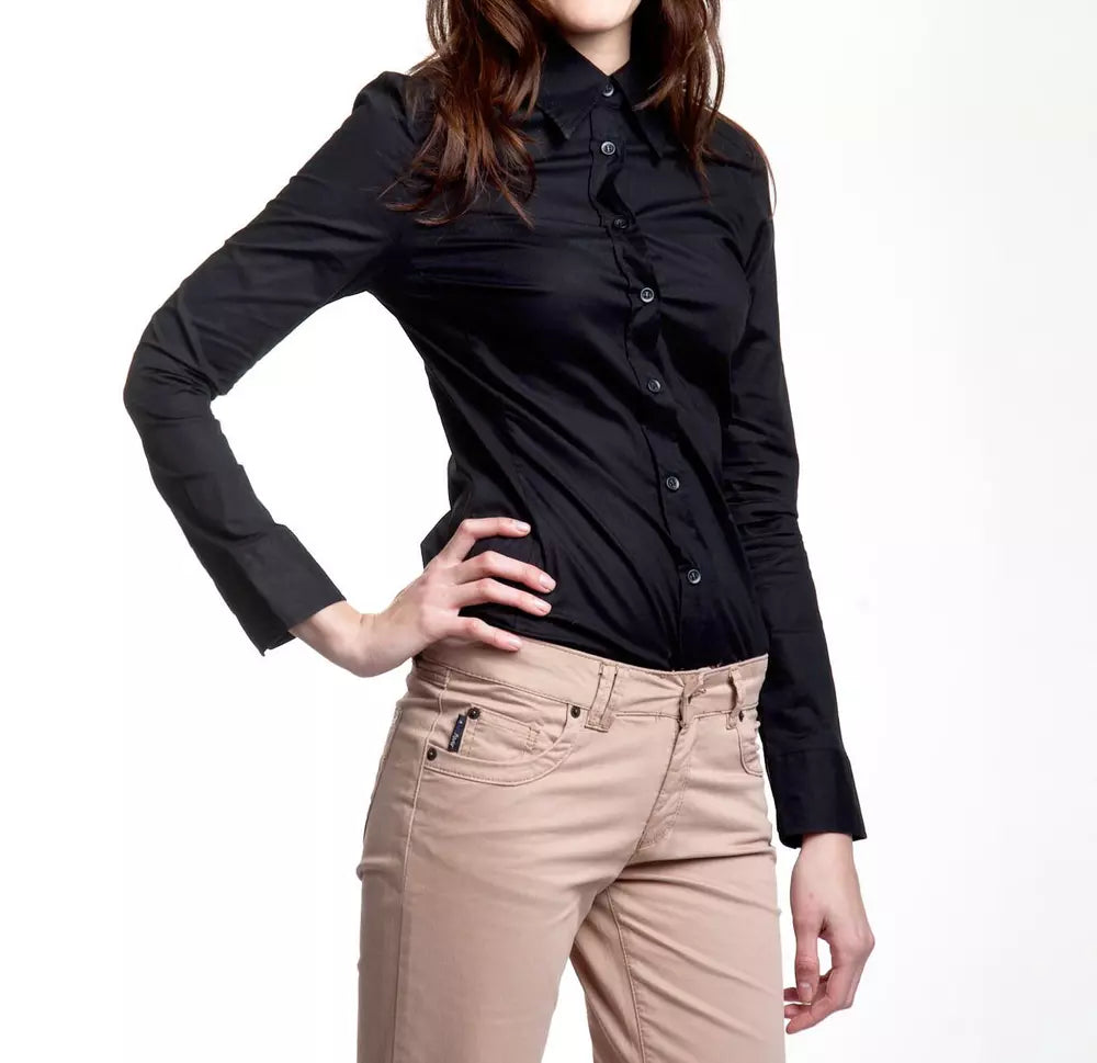 Black Cotton Women Shirt