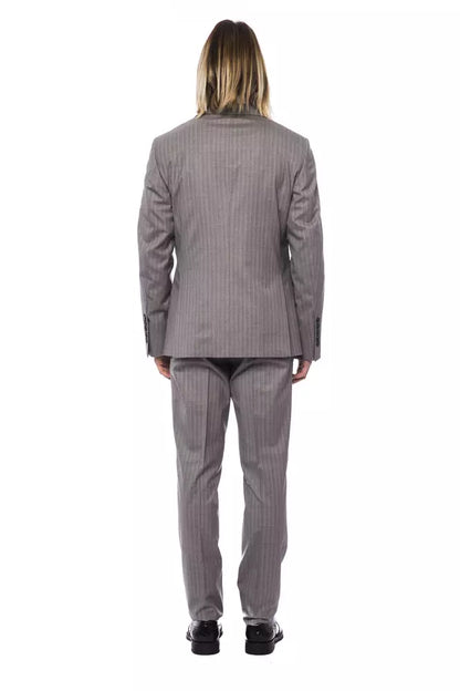 Gray Wool Men Suit