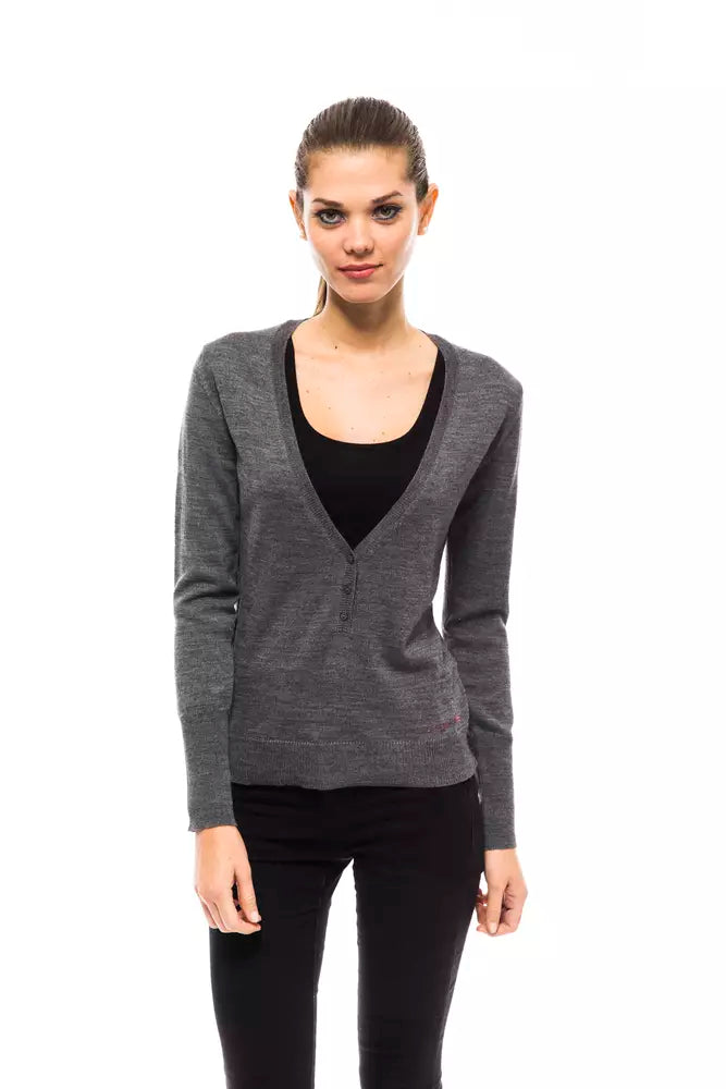 Gray Wool Women Sweater