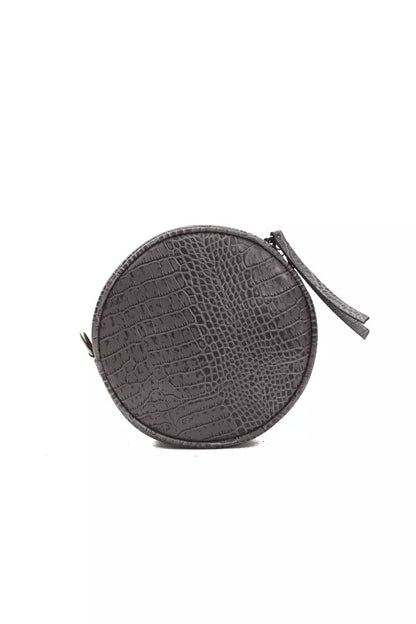 Gray Leather Women Crossbody Bag