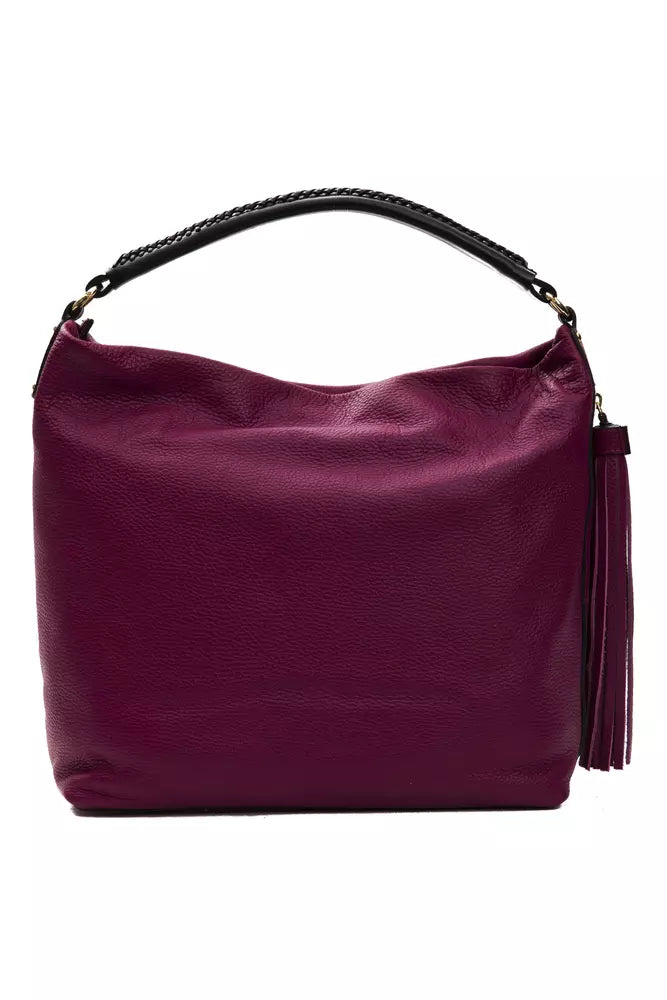 Burgundy Leather Women Shoulder Bag