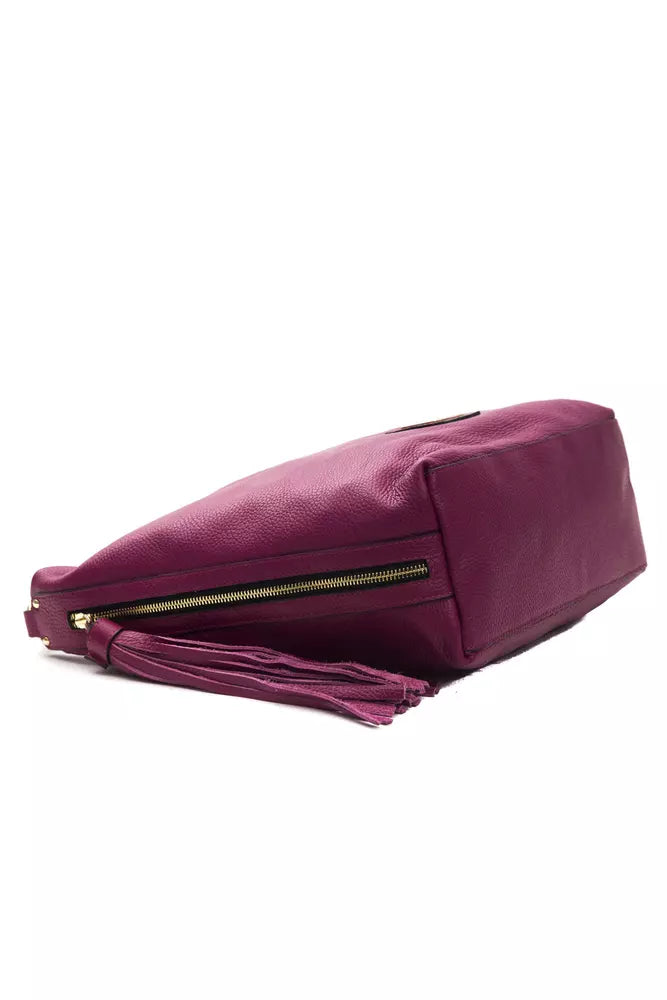 Burgundy Leather Women Shoulder Bag