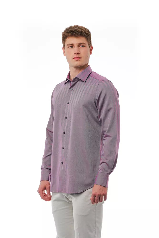 Burgundy Cotton Men Shirt